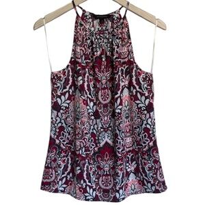 Banana Republic Floral Tank Top - Red and Black Medium